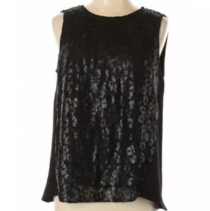 Covington Black Sleevless Sequin Top - Large